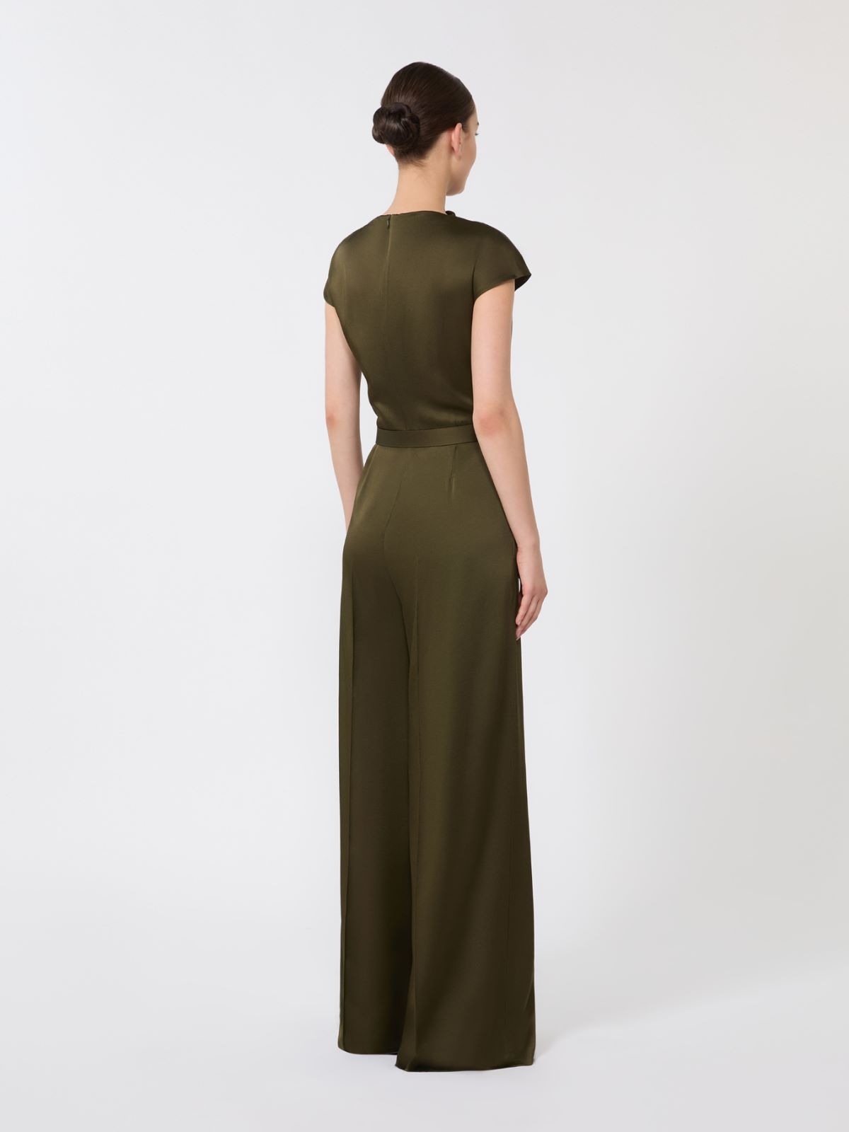 Envers satin jumpsuit - MOSS GREEN - Max Mara - 5