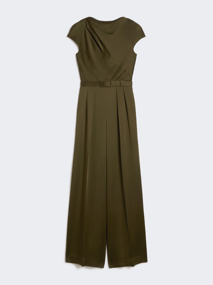 Envers satin jumpsuit - MOSS GREEN - Max Mara