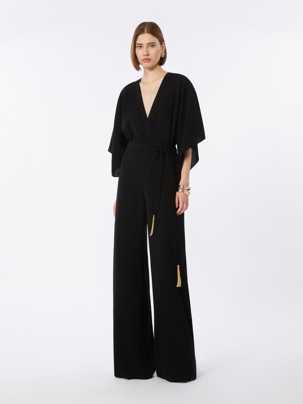 Lightweight cady jumpsuit - BLACK - Max Mara - 9