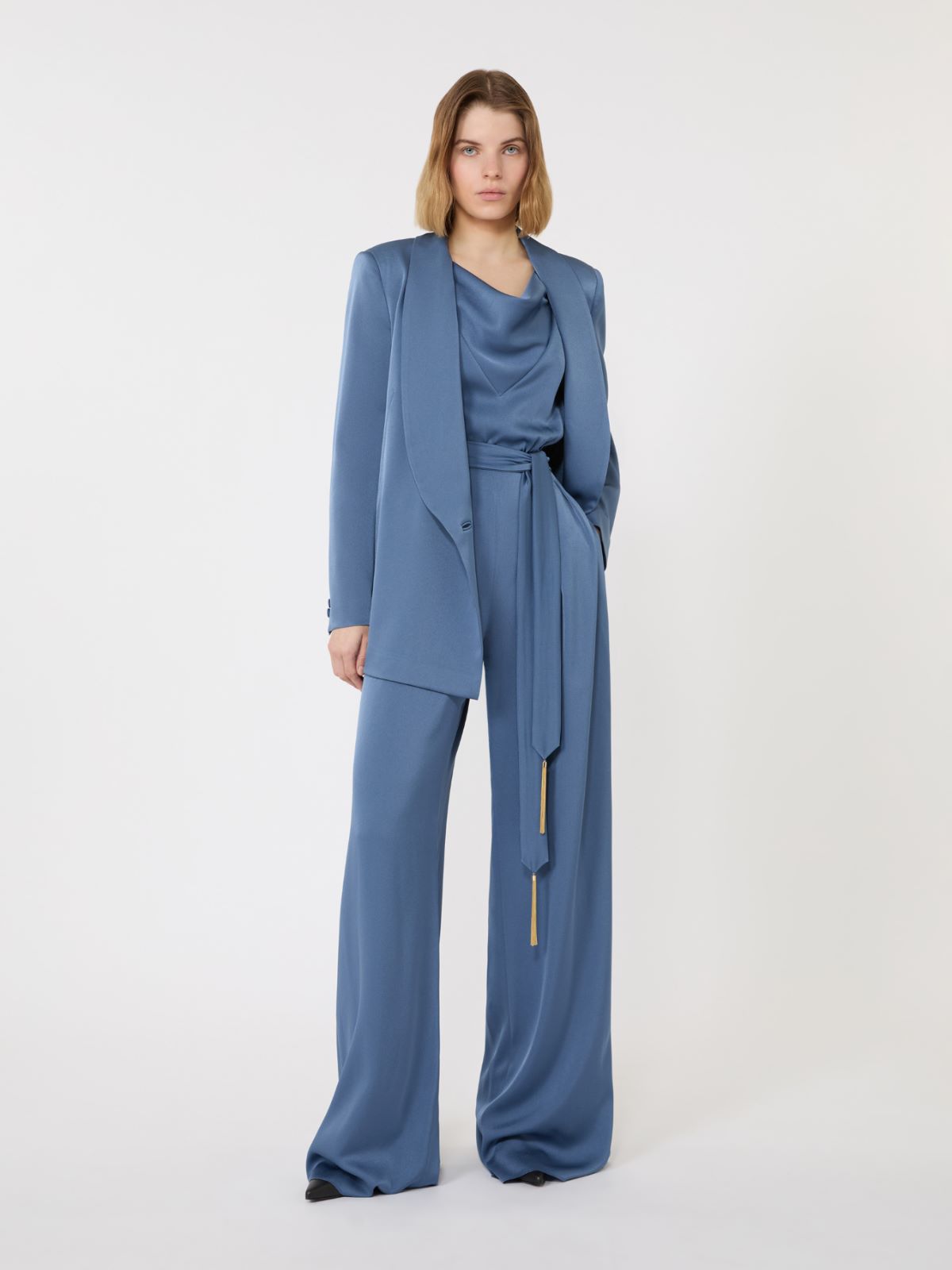 Combinaison en satin léger - GRIS BLEU - Max Mara