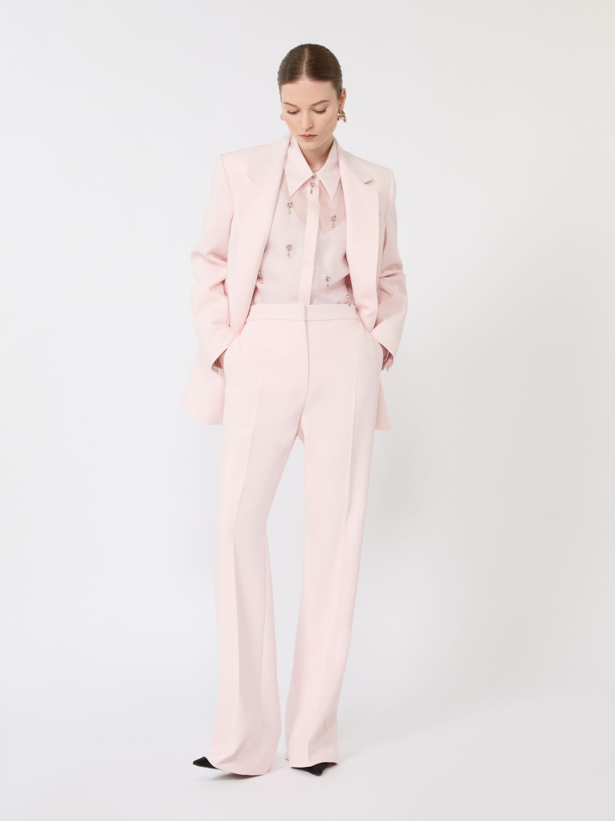 Silk organza shirt - PINK - Max Mara - 9