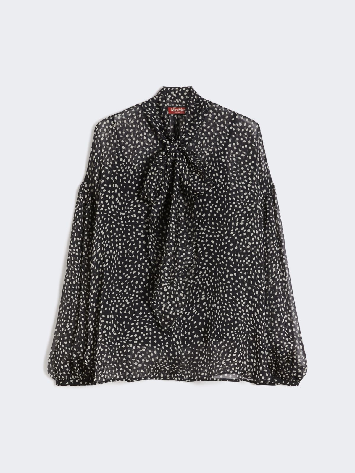 Blouse in printed chiffon - BLACK - Max Mara - 9