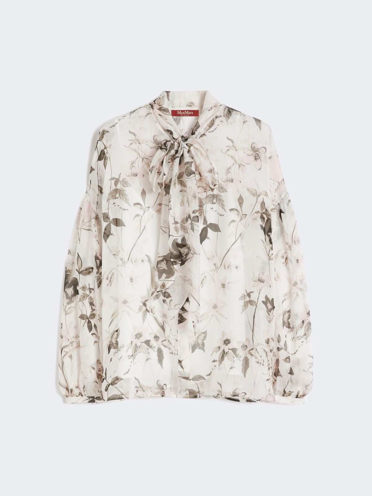 Blouse in printed chiffon - WHITE - Max Mara - 10