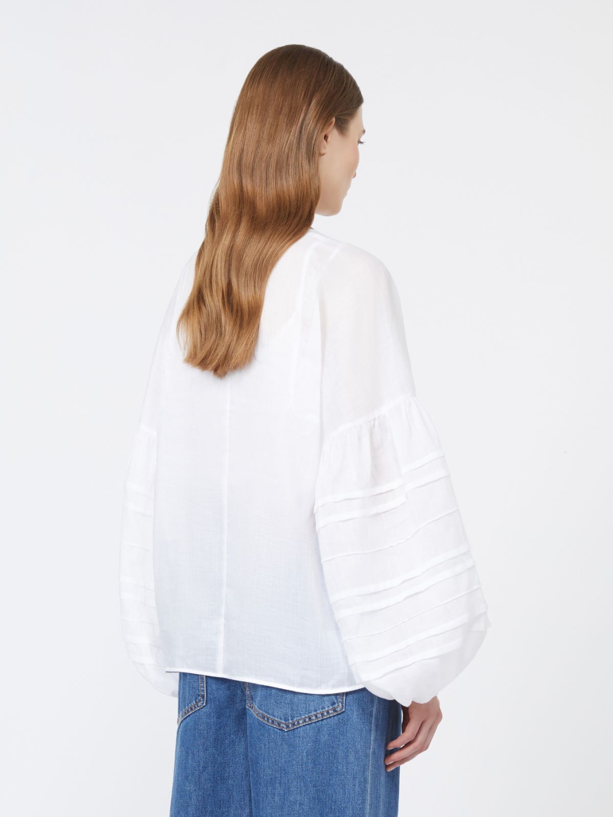 Ramie gauze blouse - WHITE - Max Mara - 3