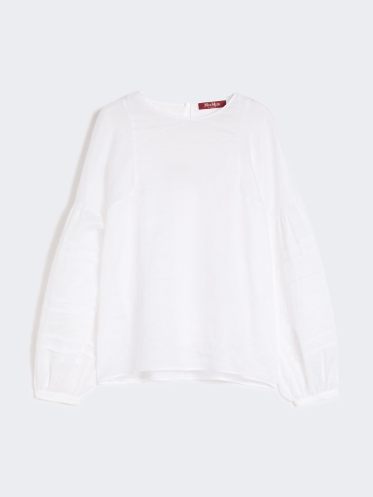 Ramie gauze blouse - WHITE - Max Mara
