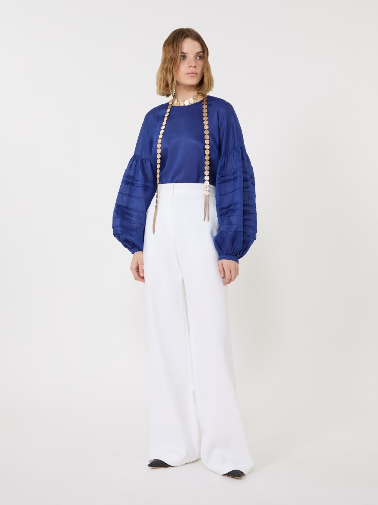 Ramie gauze blouse - NAVY - Max Mara