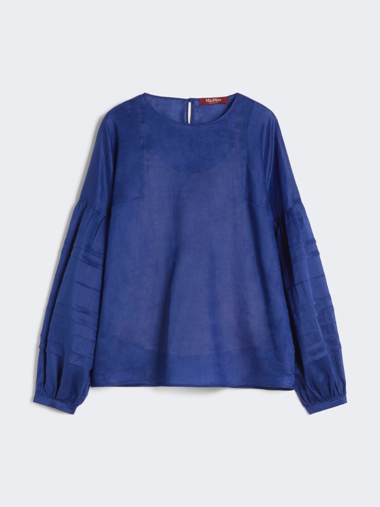 Ramie gauze blouse - NAVY - Max Mara