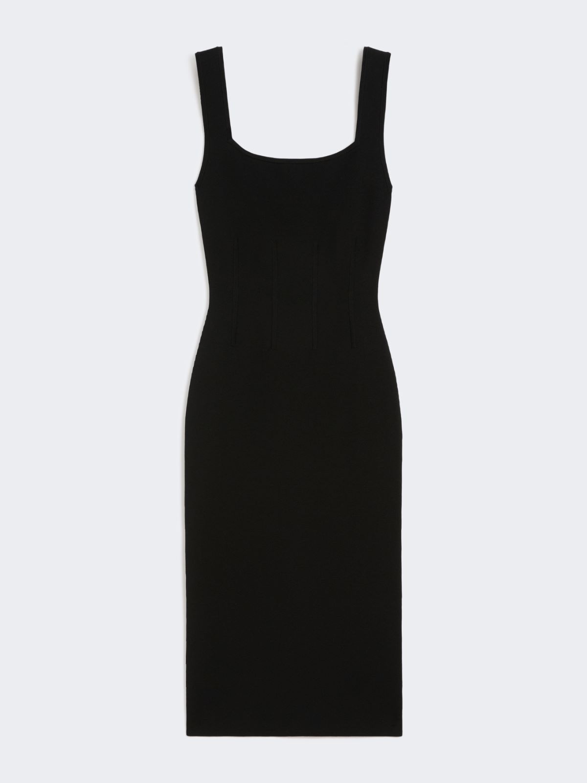 Full Milano-knit midi dress - BLACK - Max Mara - 8