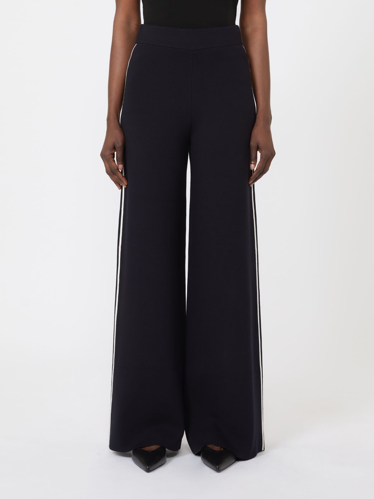 Stretch viscose trousers - NAVY - Max Mara - 9