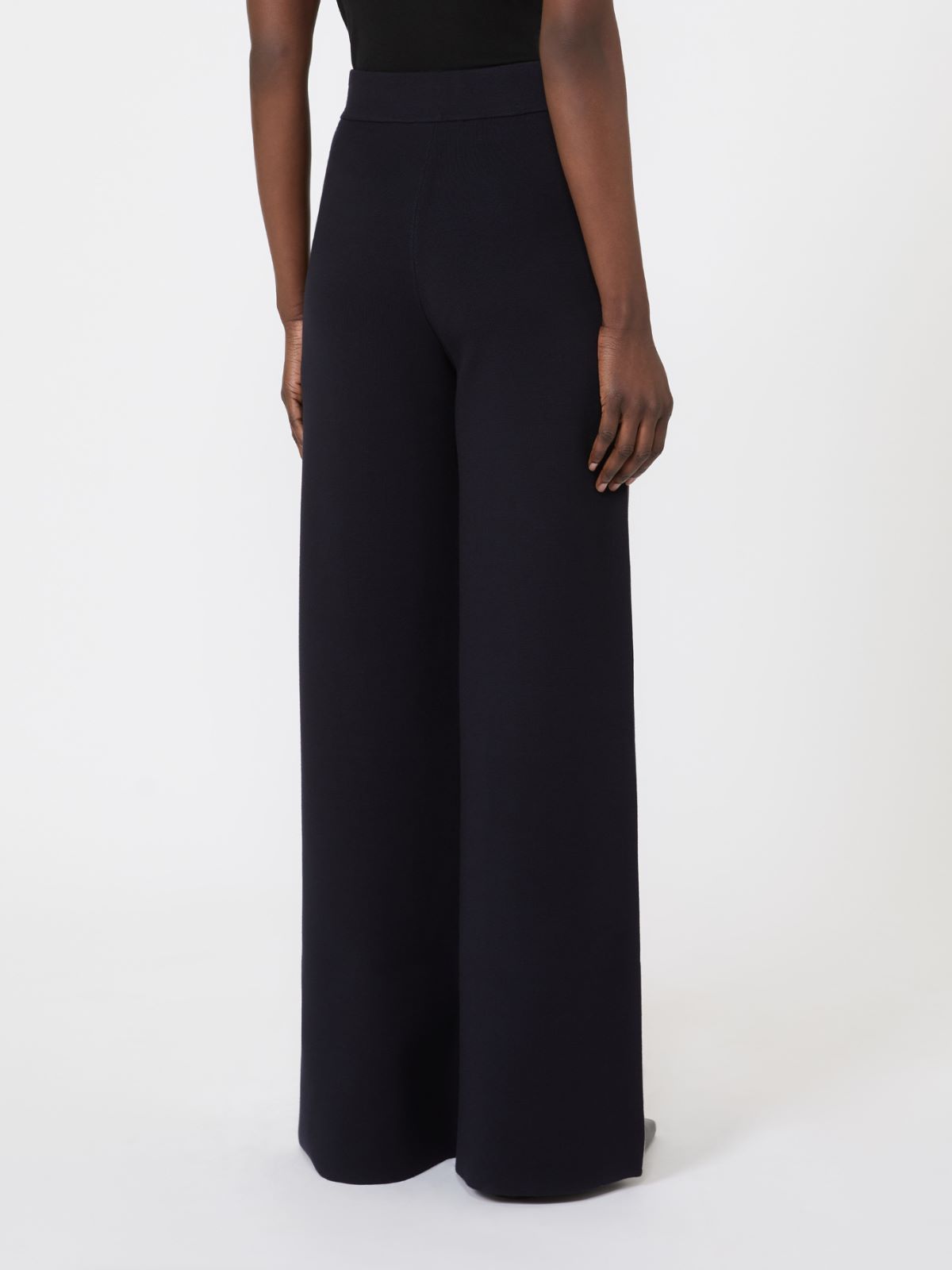 Stretch viscose trousers - NAVY - Max Mara - 9