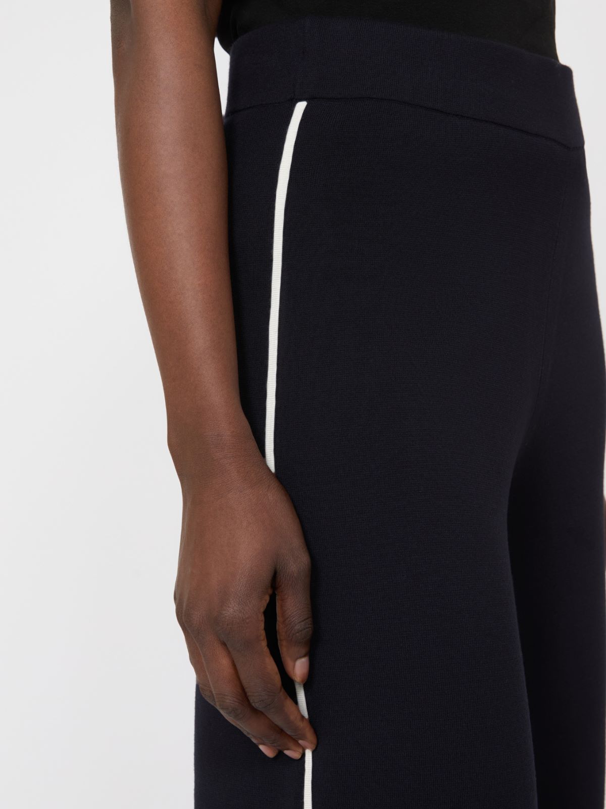 Stretch viscose trousers - NAVY - Max Mara - 9