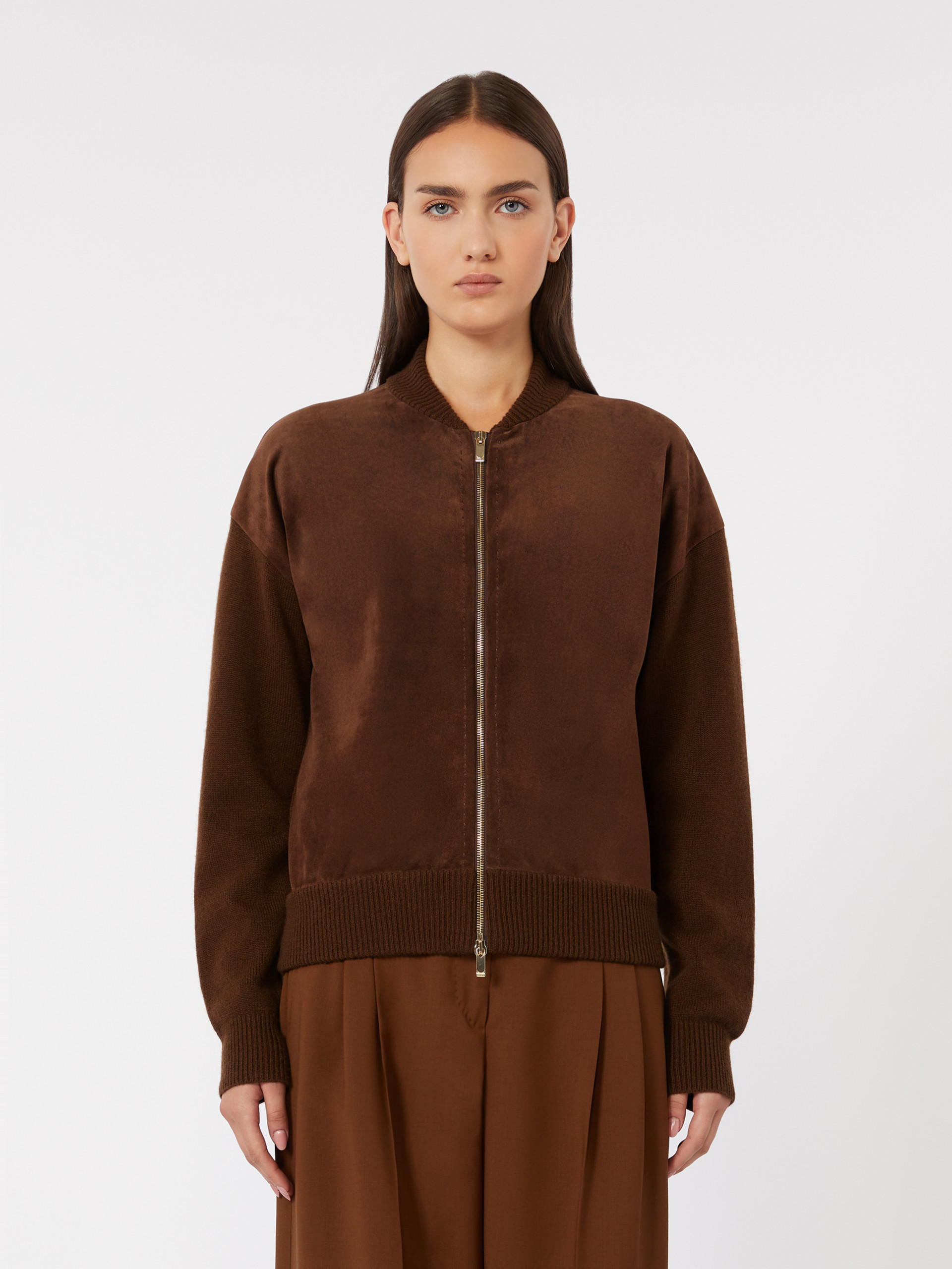 Wool and cashmere cardigan - CHOCOLATE - Max Mara - 2