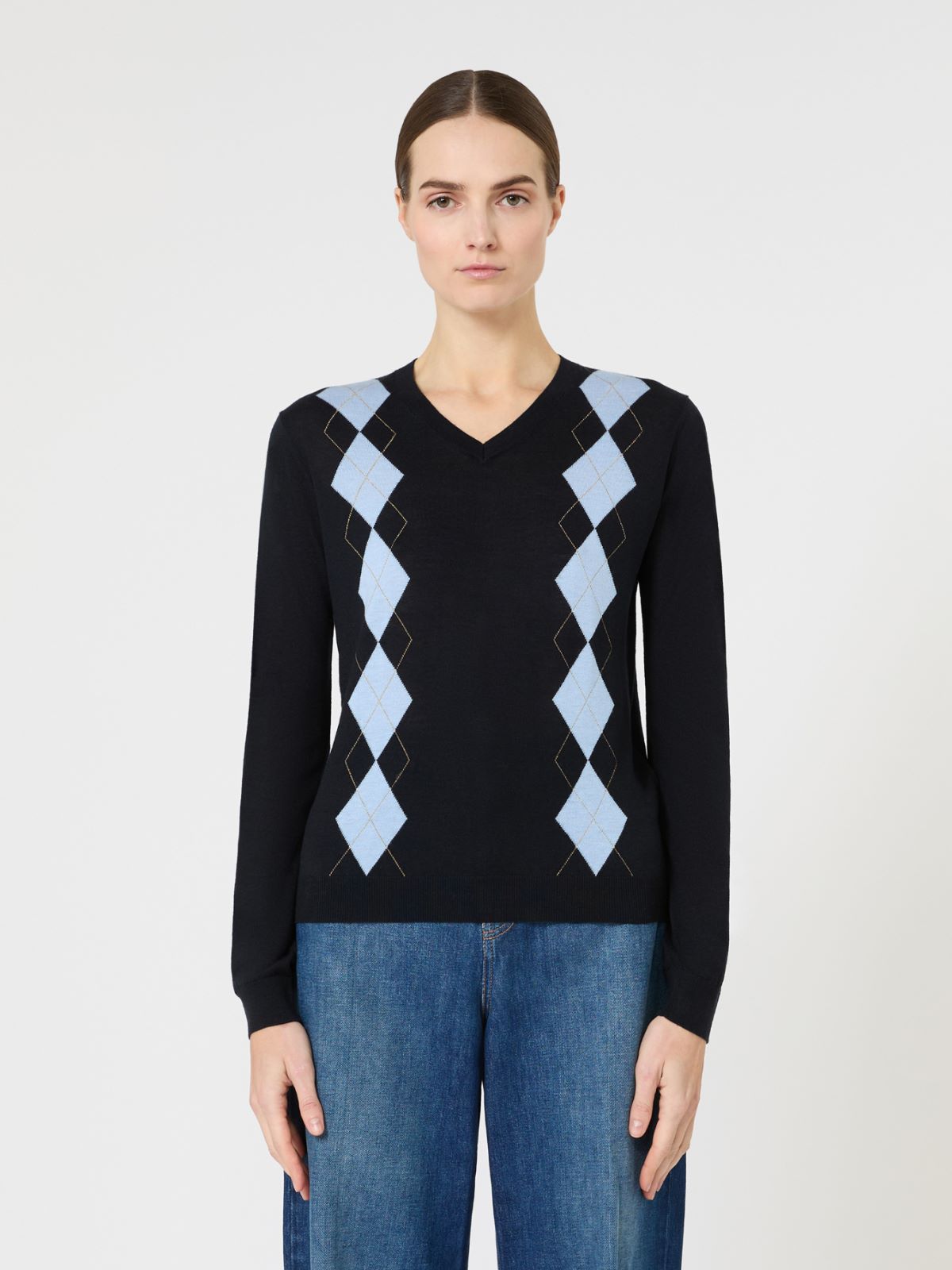 Wool and silk sweater - NAVY - Max Mara - 5