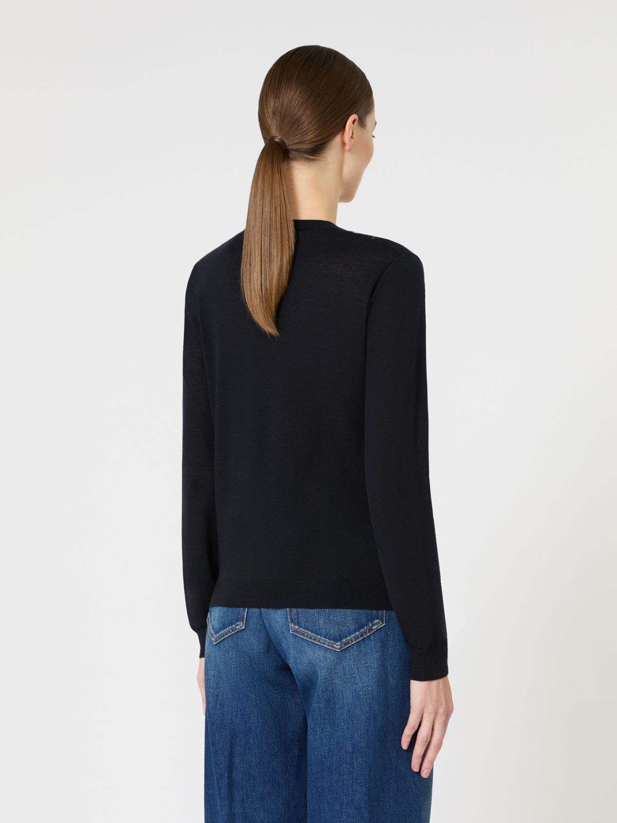 Wool and silk sweater - NAVY - Max Mara - 5