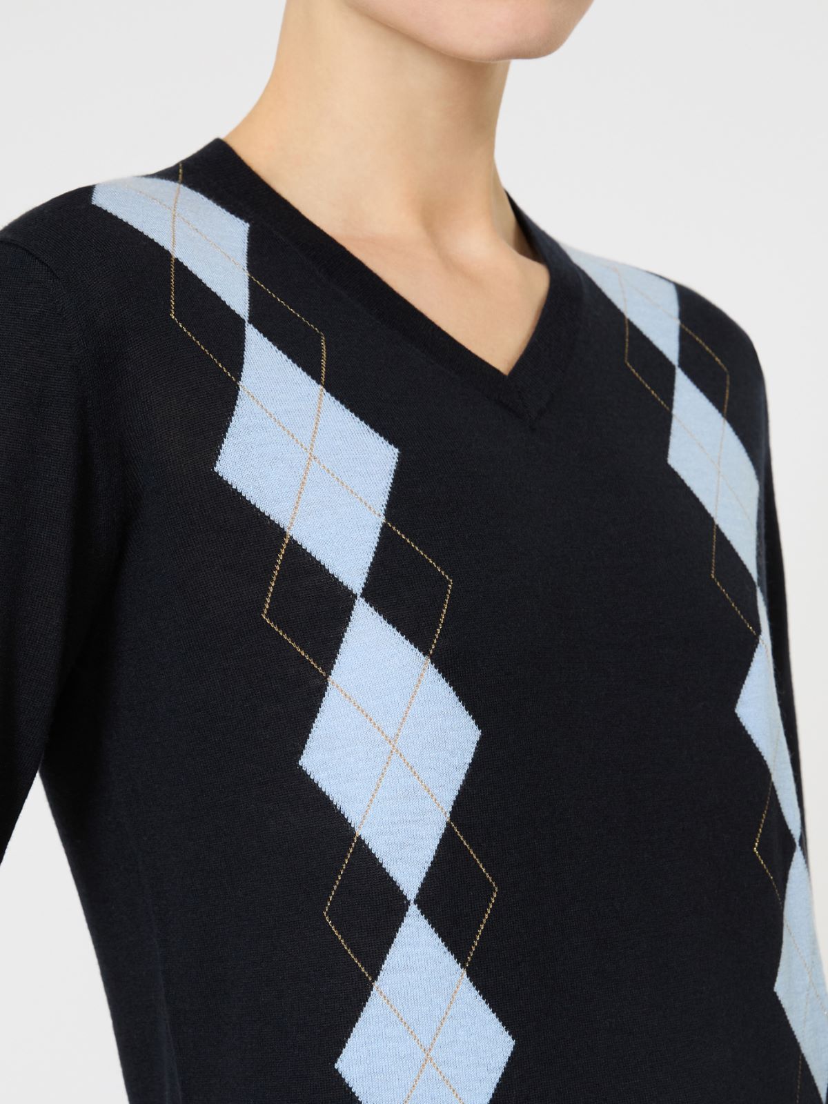 Wool and silk sweater - NAVY - Max Mara - 5