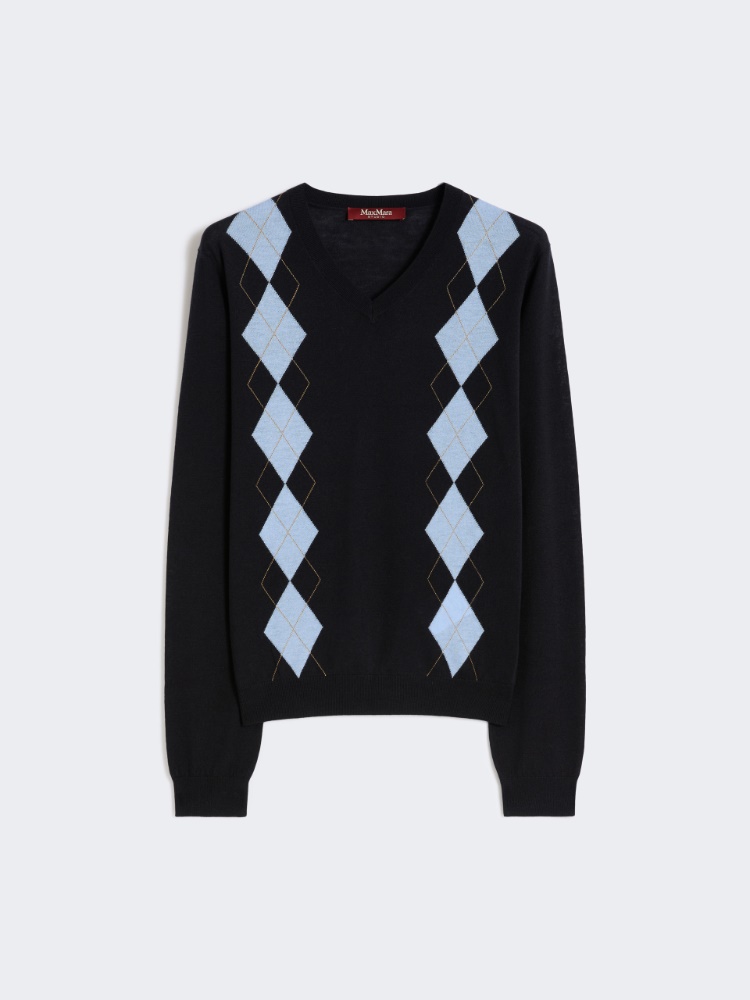 Wool and silk sweater - NAVY - Max Mara