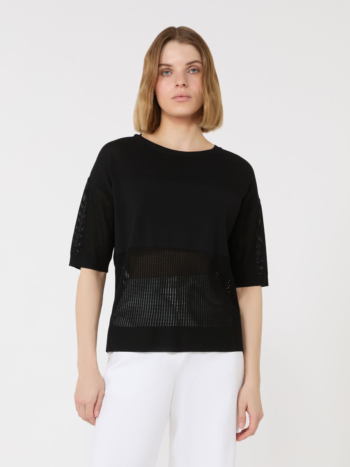 Viscose yarn jumper - BLACK - Max Mara - 2