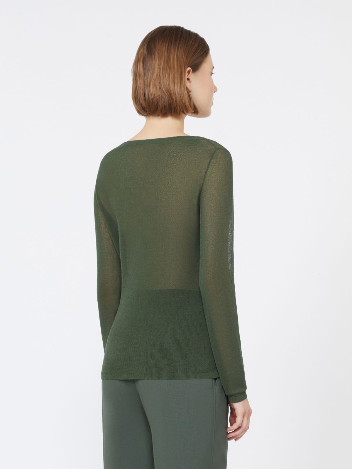 Slim-fit cotton-blend sweater - KAKI - Max Mara - 3