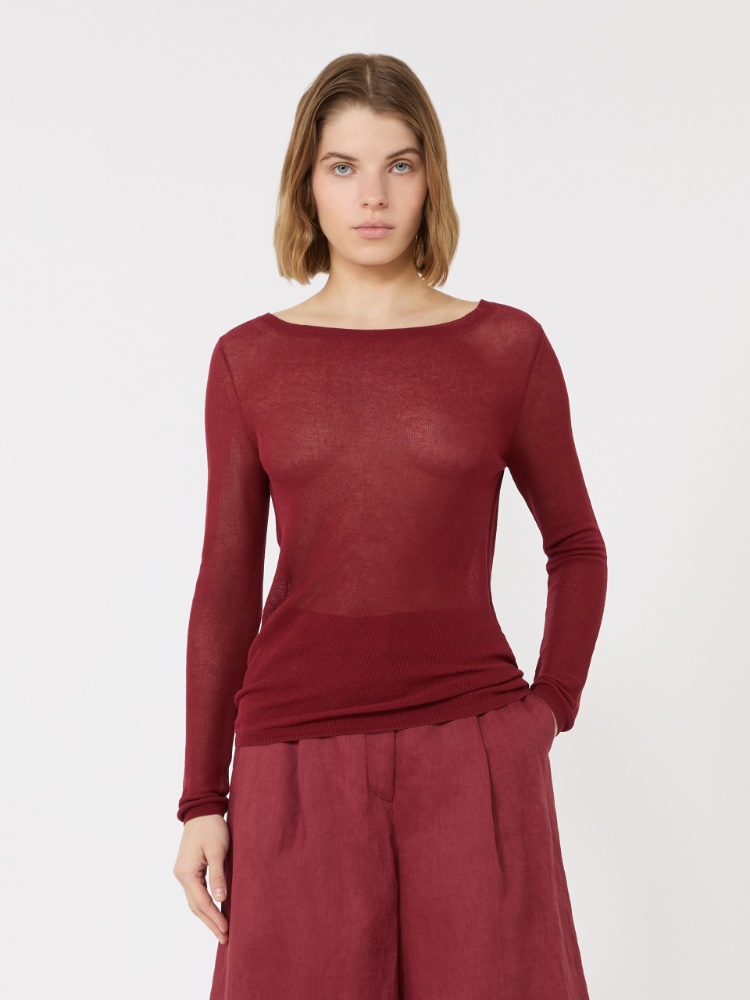 Slim-fit cotton-blend sweater - BRICK RED - Max Mara - 2