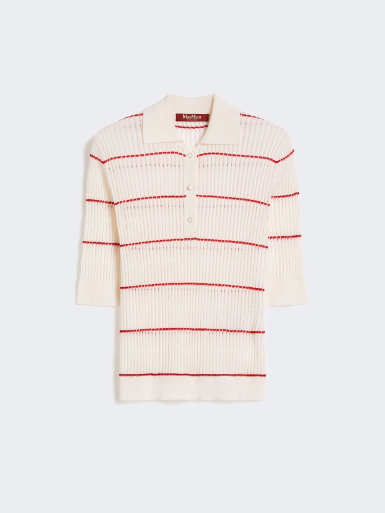 Silk and wool yarn jumper - WHITE - Max Mara