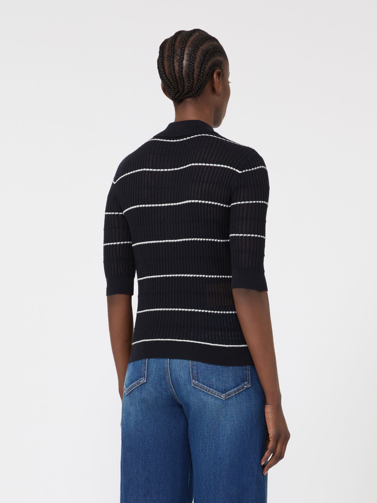 Pullover aus Seiden-Woll-Gemisch - BLAU - Max Mara - 9