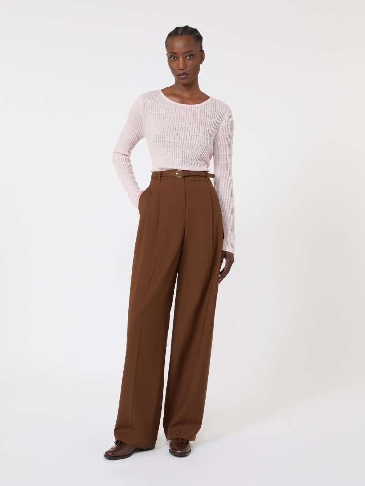 Slim-fit wool and silk sweater - PINK - Max Mara