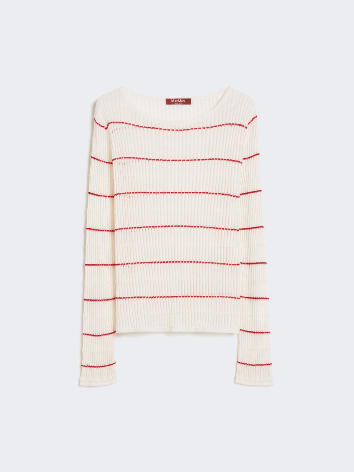 Slim-fit wool and silk sweater - WHITE - Max Mara - 8