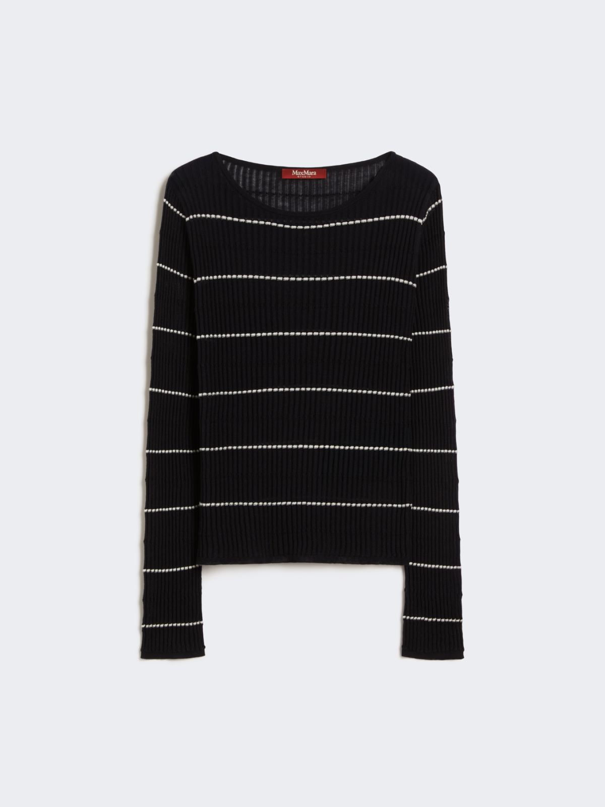 Slim-fit wool and silk sweater - NAVY - Max Mara - 10