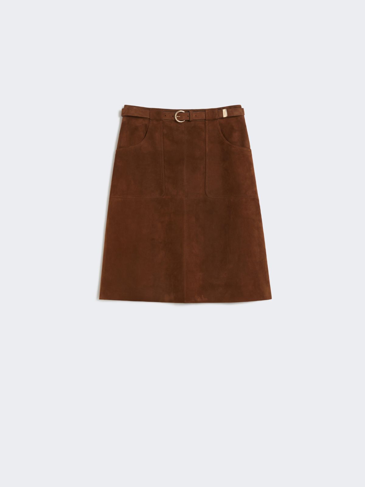 Suede midi skirt - CHOCOLATE - Max Mara - 9
