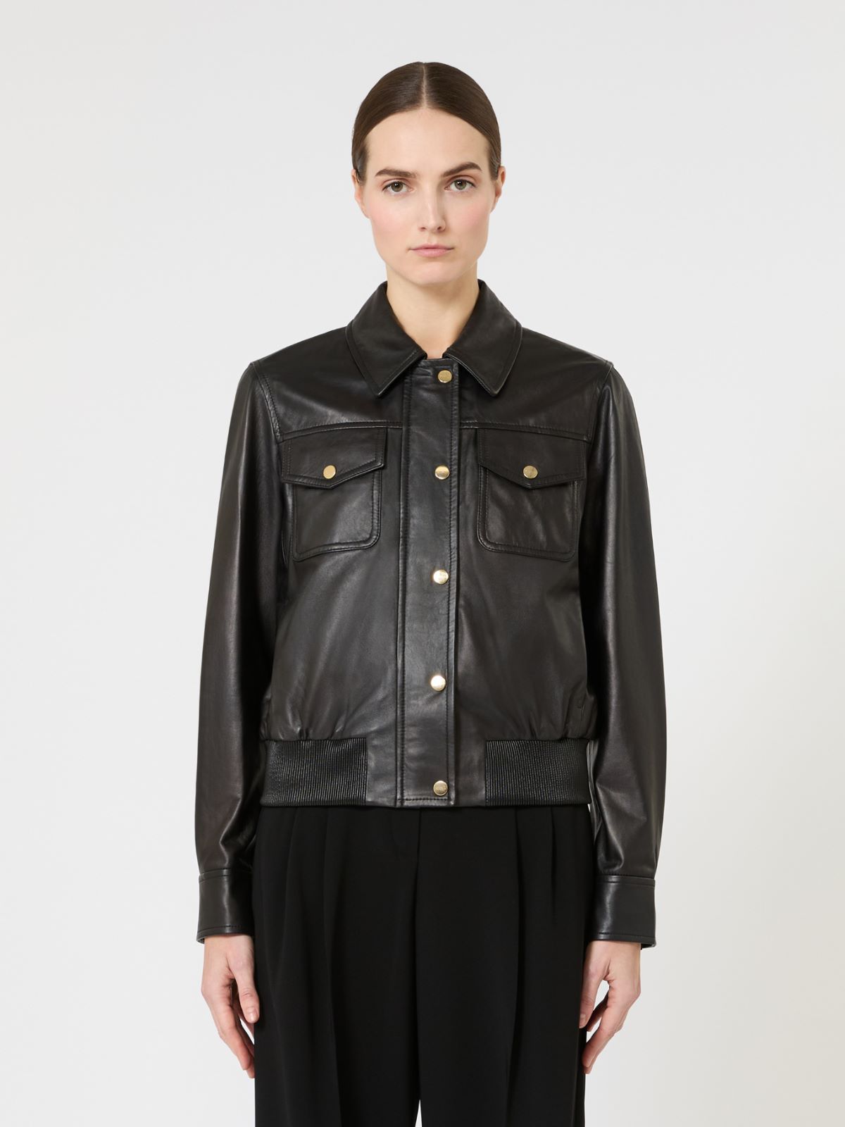 Leather jacket - BLACK - Max Mara - 5