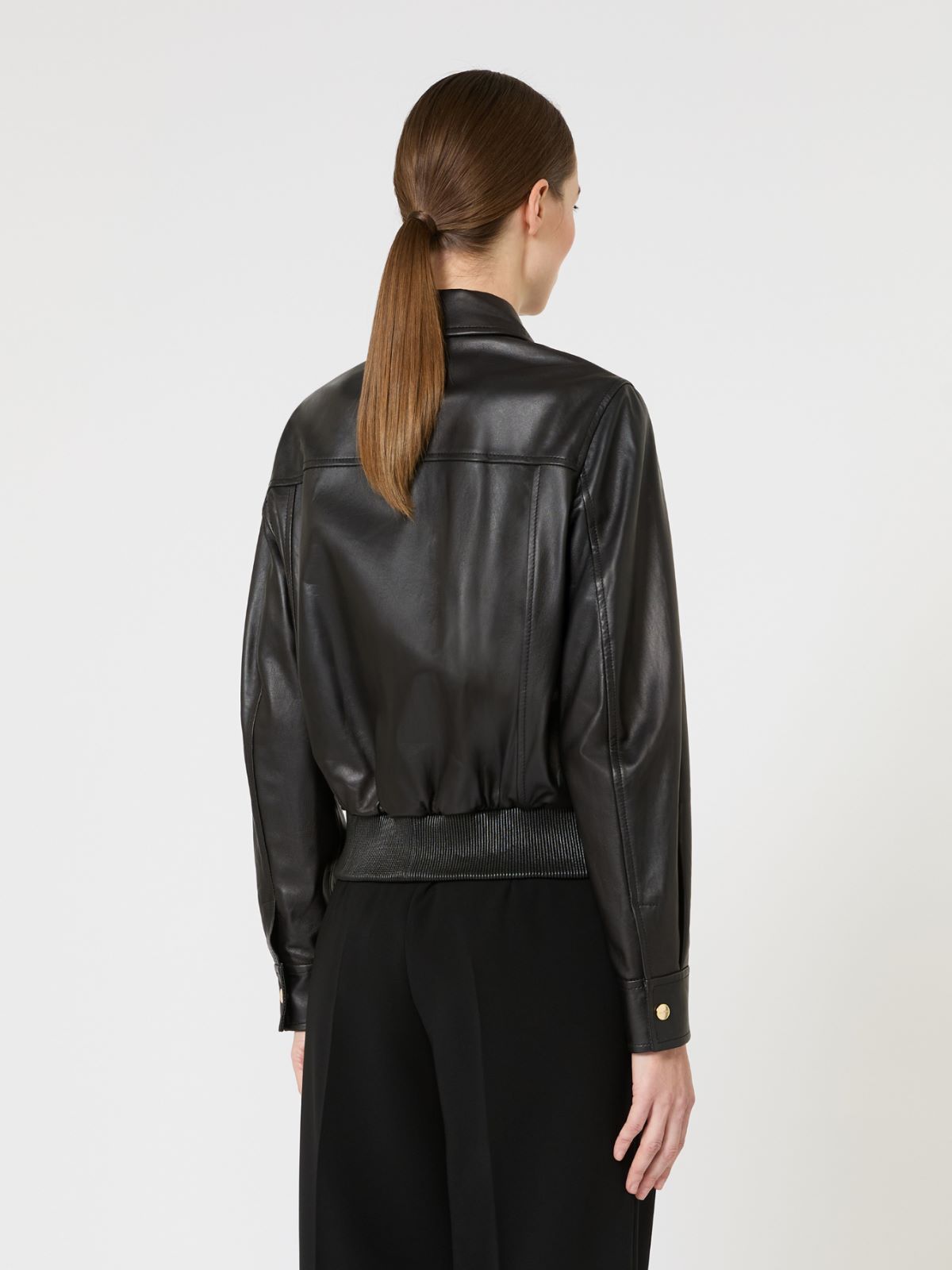 Leather jacket - BLACK - Max Mara - 5