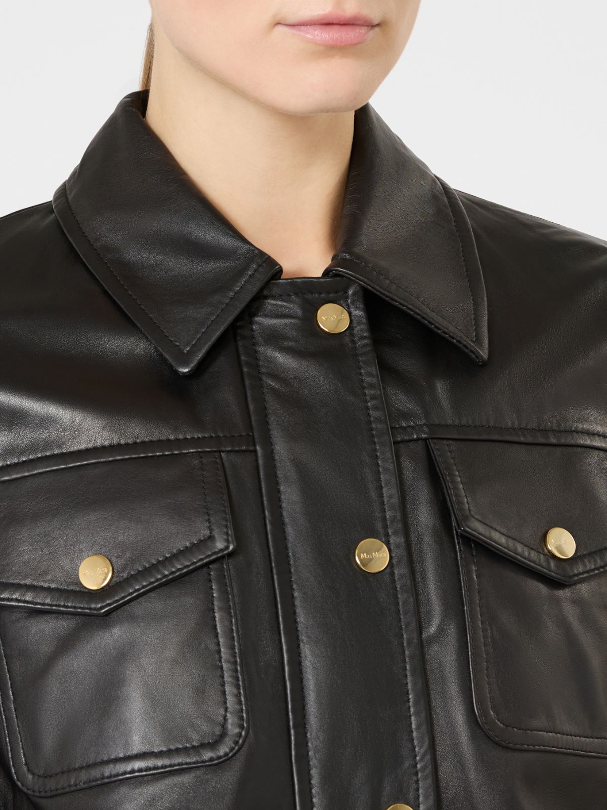 Leather jacket - BLACK - Max Mara - 5