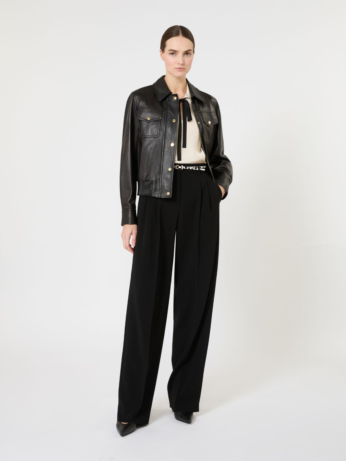 Leather jacket - BLACK - Max Mara - 5