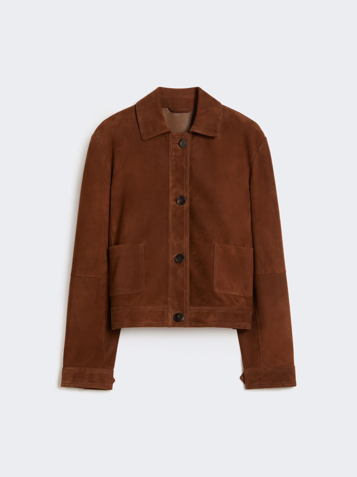 Suede boxy jacket - CHOCOLATE - Max Mara - 6