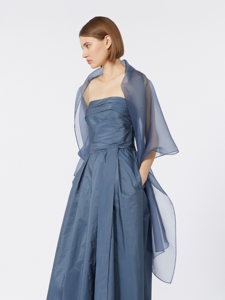 Étole en organza de soie - GRIS BLEU - Max Mara
