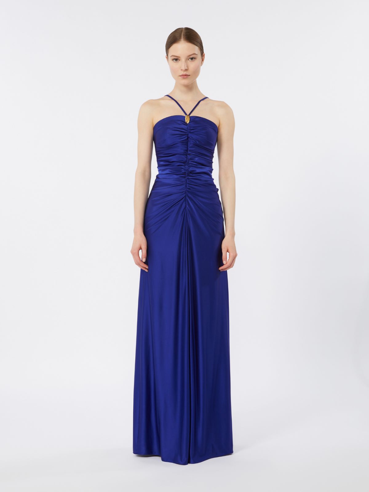 Viscose jersey dress - CORNFLOWER BLUE - 2