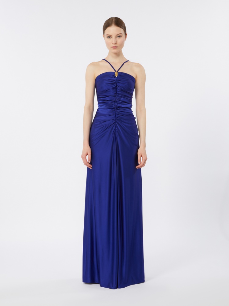 Viscose jersey dress - CORNFLOWER BLUE - 2