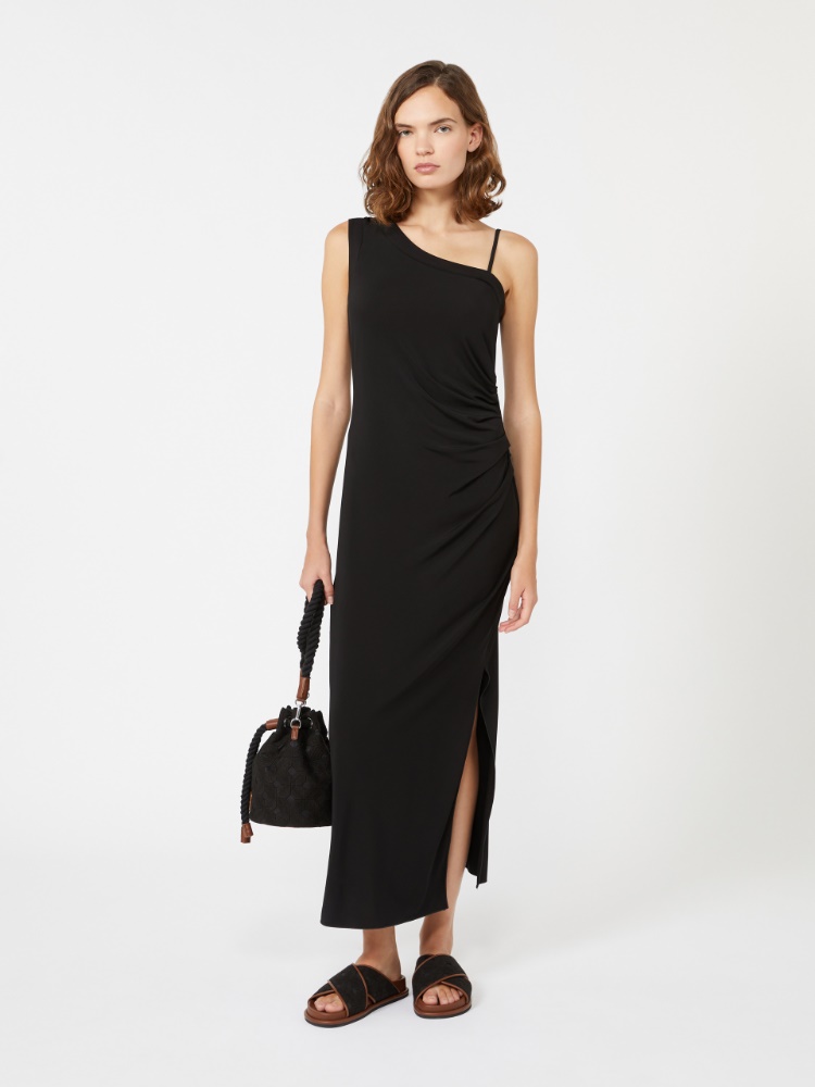 Jersey one-shoulder dress - BLACK - Max Mara