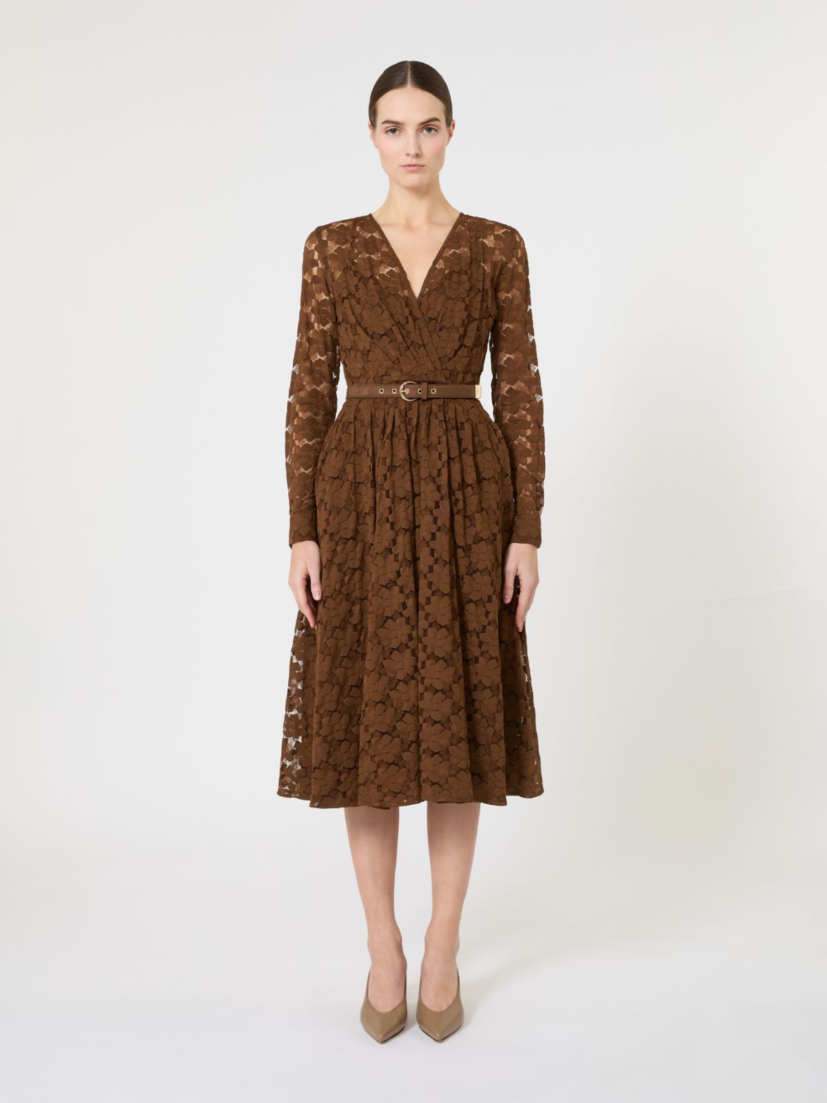 Midi-Kleid aus Tüll - SCHOKOLADE - Max Mara - 5