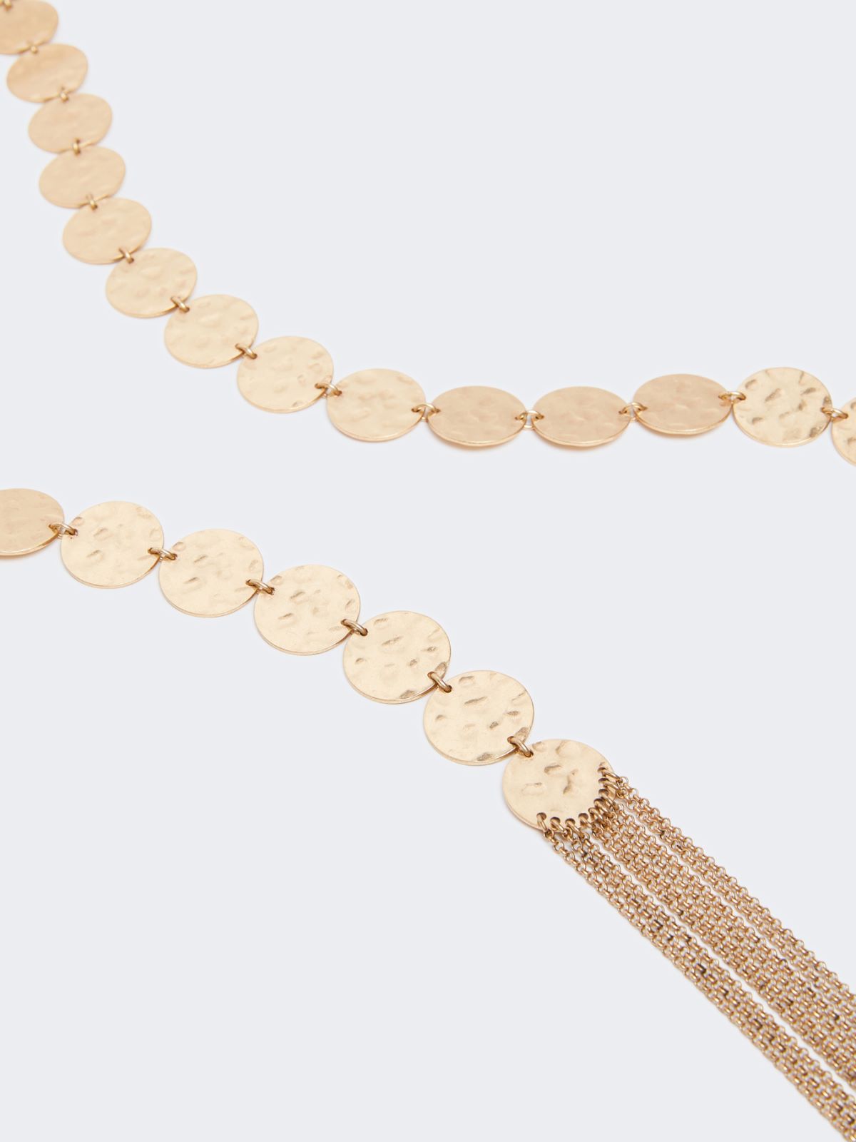 Scarf necklace with coin detail - GOLD - 2