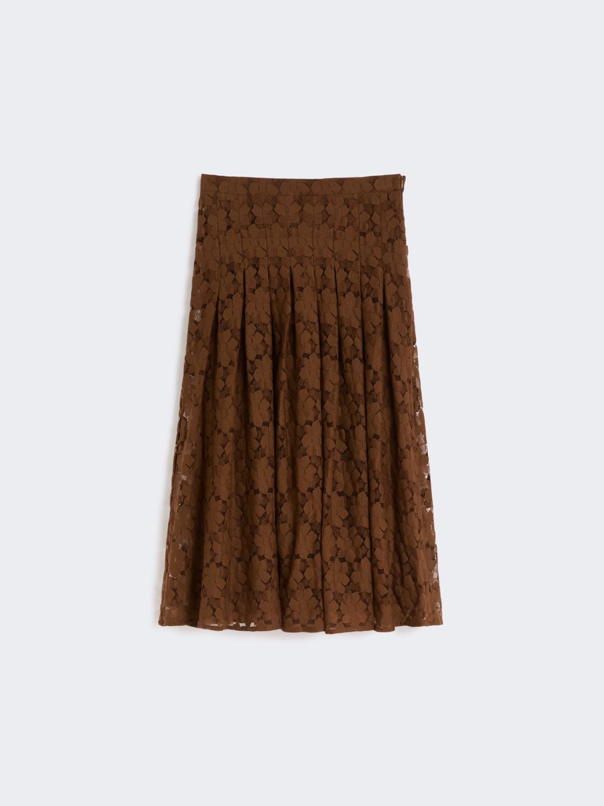 Lace midi skirt - CHOCOLATE - Max Mara - 8