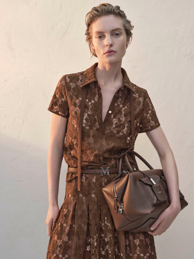 Lace midi skirt + CHOCOLATE - Max Mara