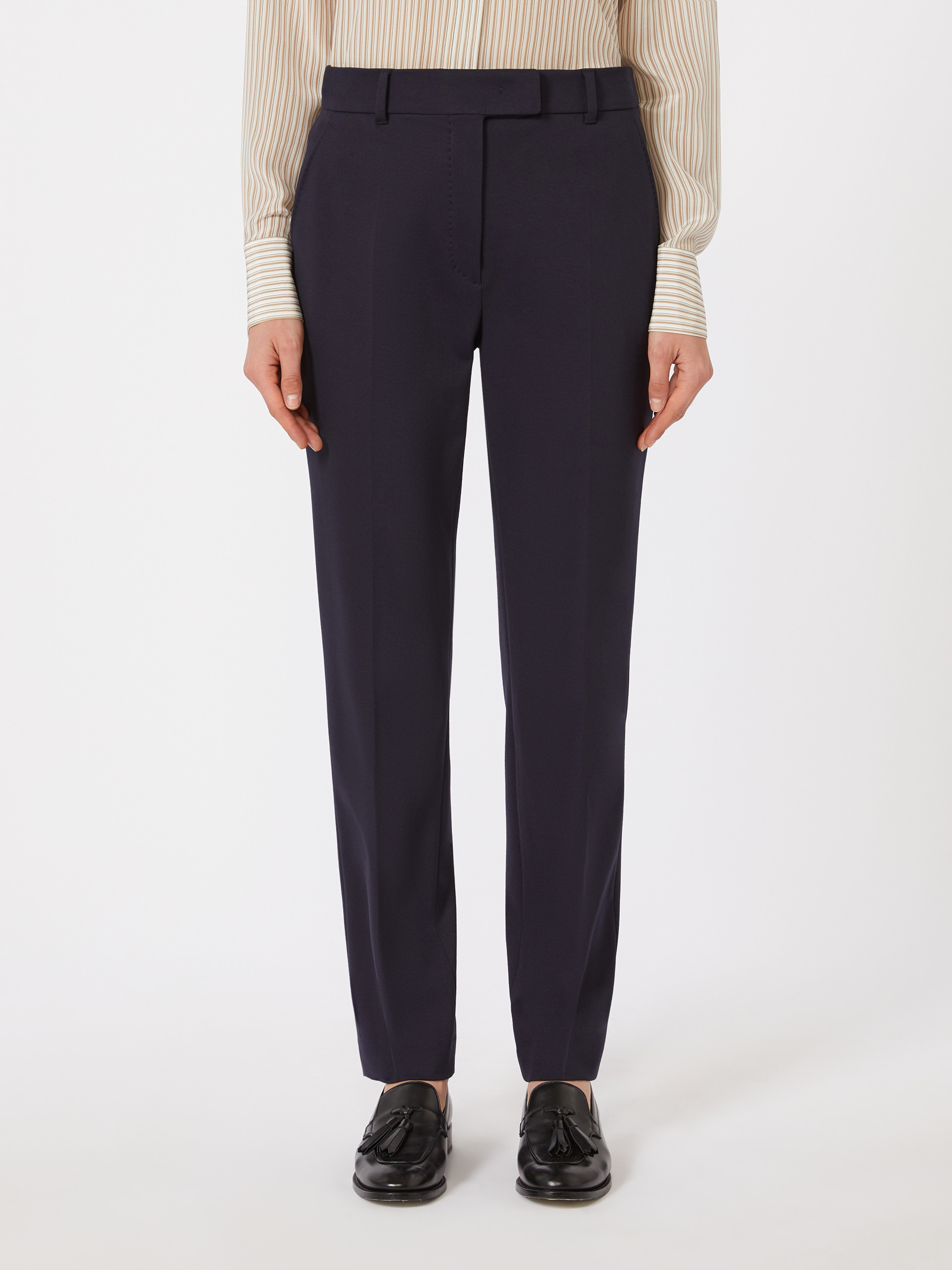 Jersey trousers - NAVY - Max Mara - 2