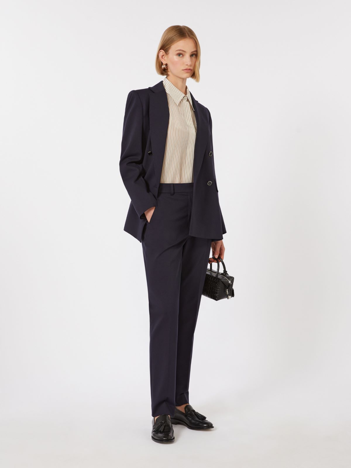 Jersey trousers - NAVY - Max Mara - 5