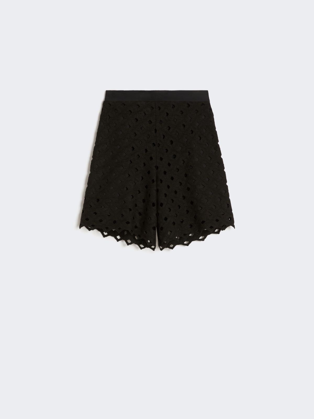 Macramé jersey Bermuda shorts - BLACK - Max Mara - 5