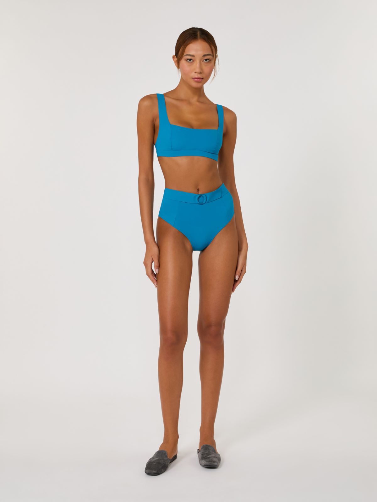 Culotte de tejido técnico mate - TURQUESA - Max Mara