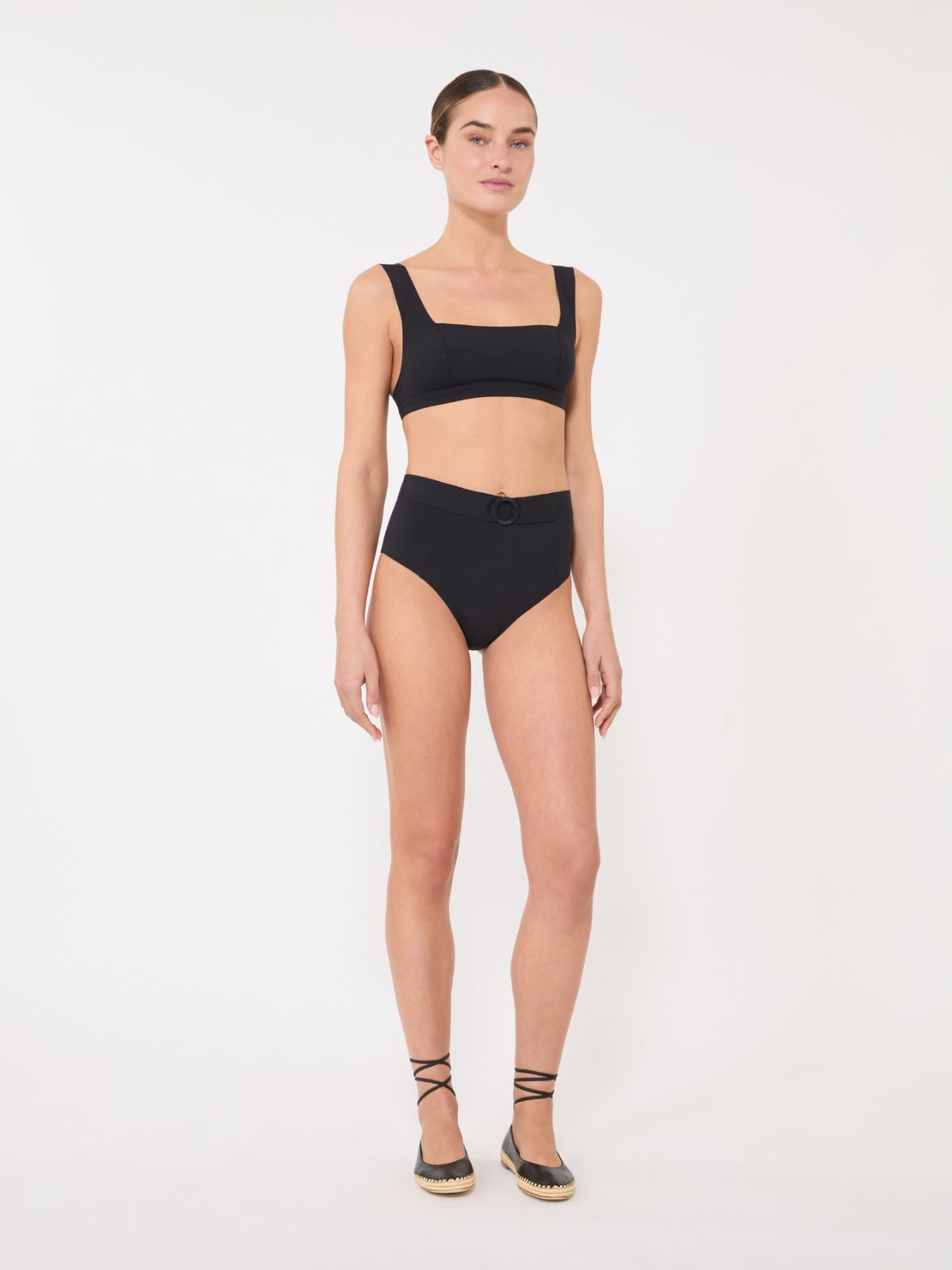 Culotte en tissu technique mat - NOIR