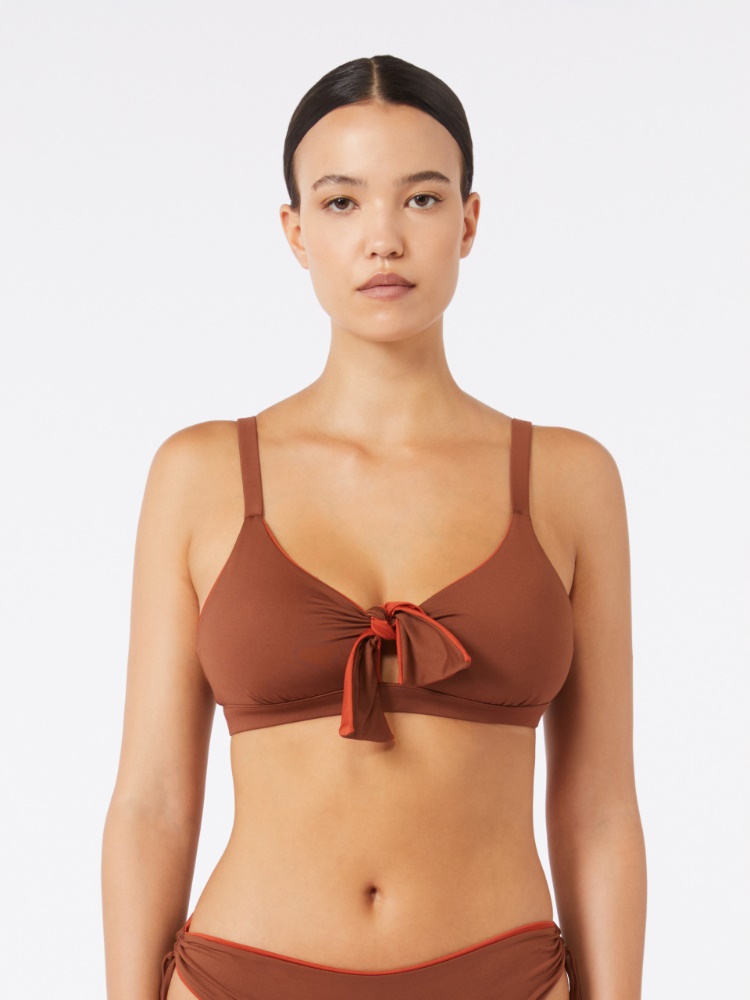 Soutien-gorge de maillot réversible en jersey double - CHOCOLAT - 2