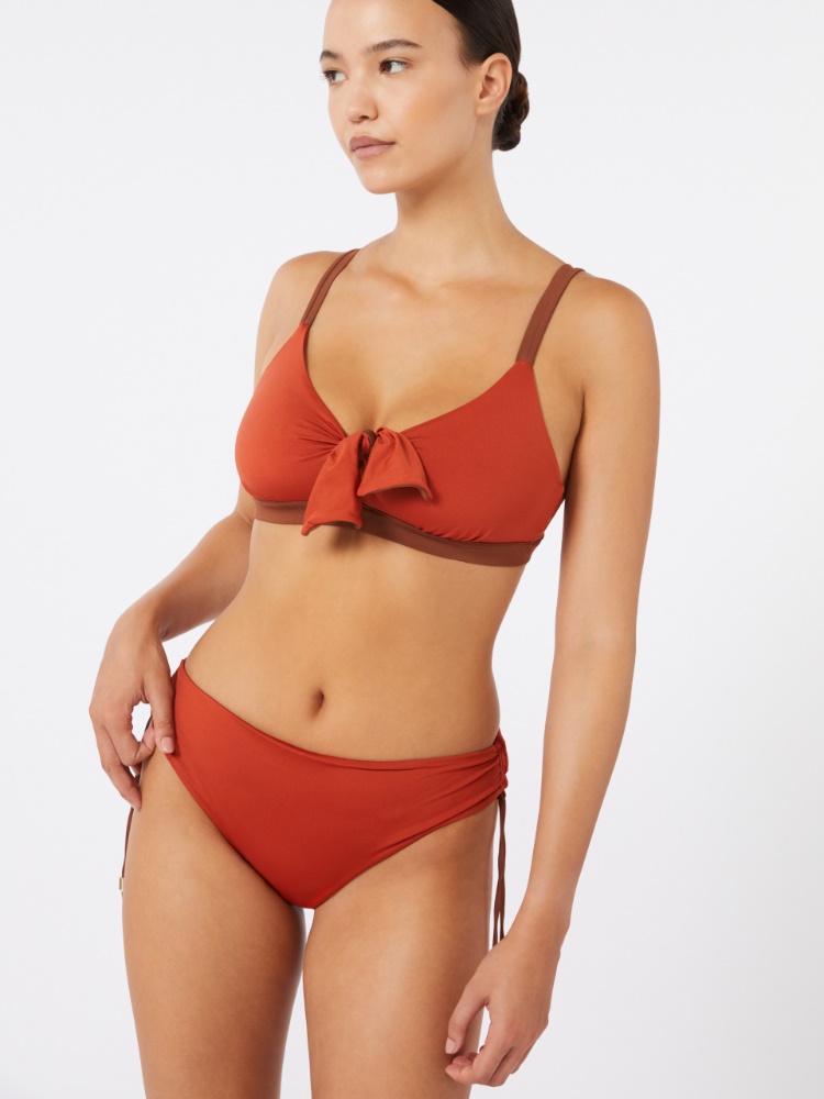Soutien-gorge de maillot réversible en jersey double - CHOCOLAT - 4