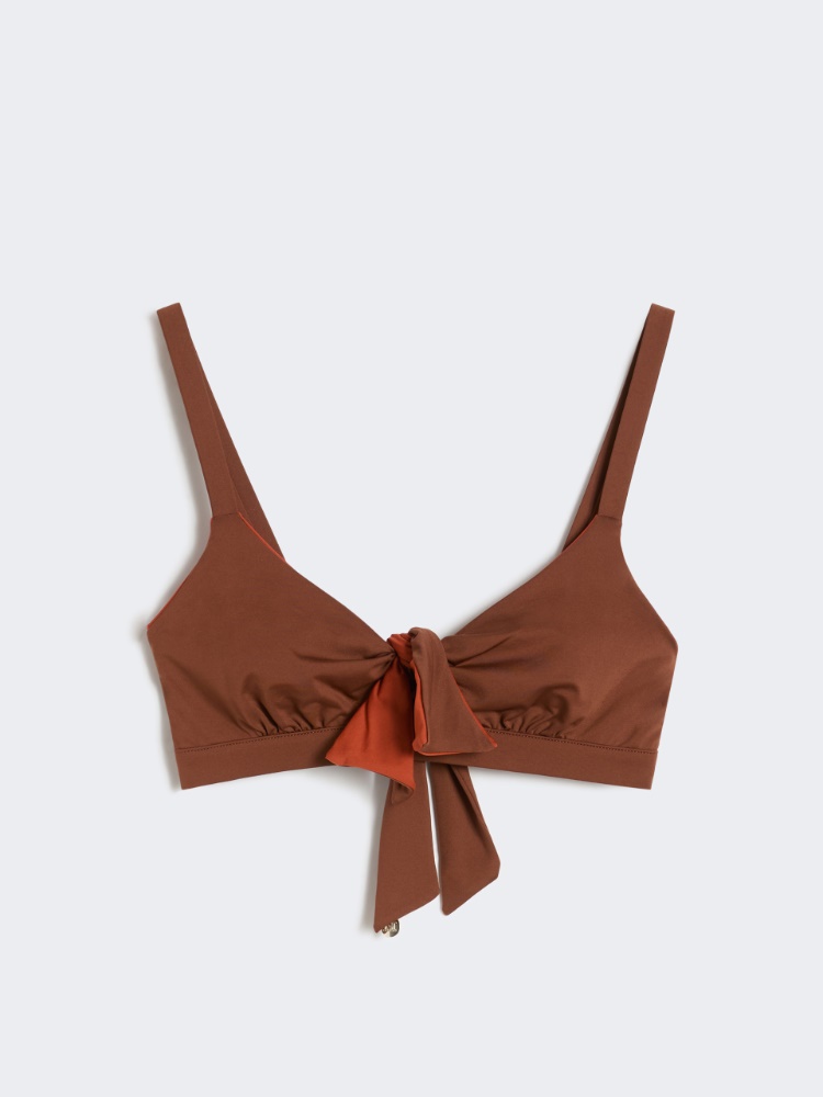 Soutien-gorge de maillot réversible en jersey double - CHOCOLAT - 5